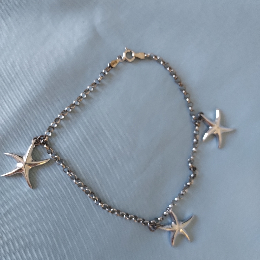 Silver Starfish Anklet Ankle Bracelet